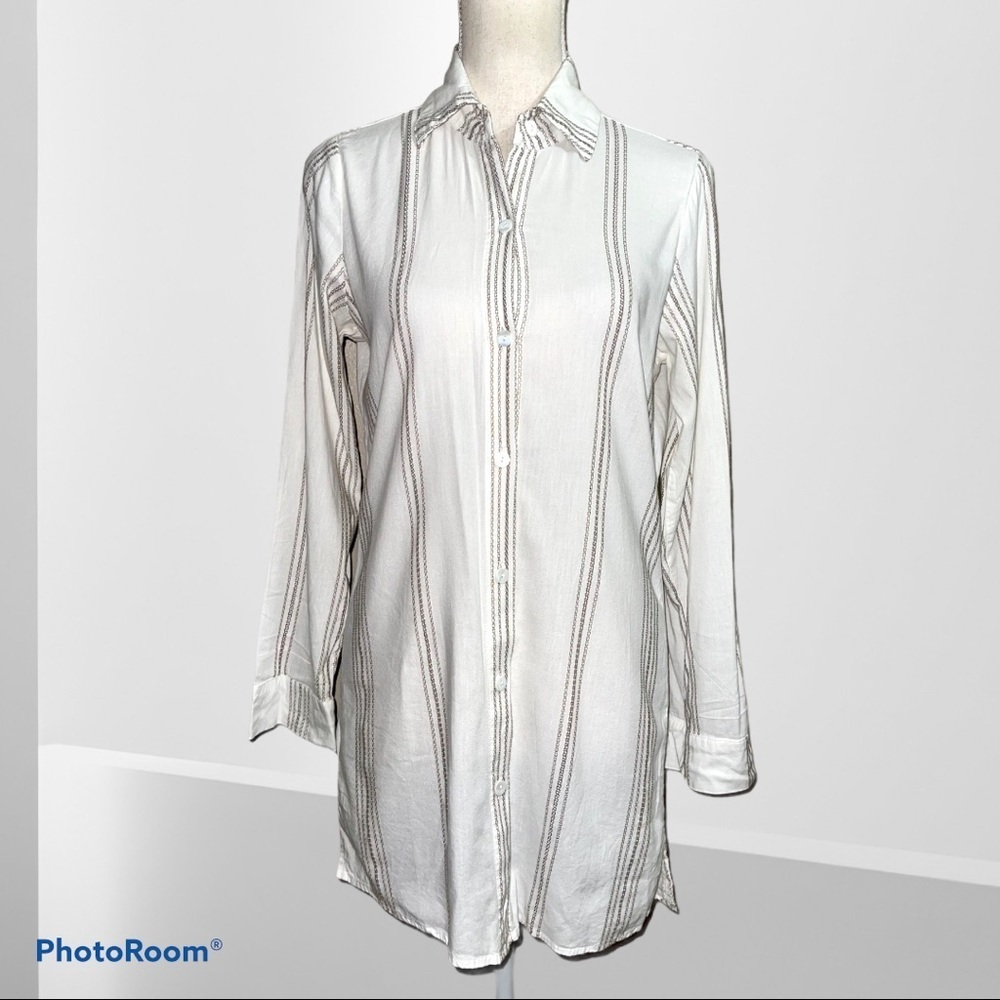Tommy Bahama Striped Shirt Dress- XS